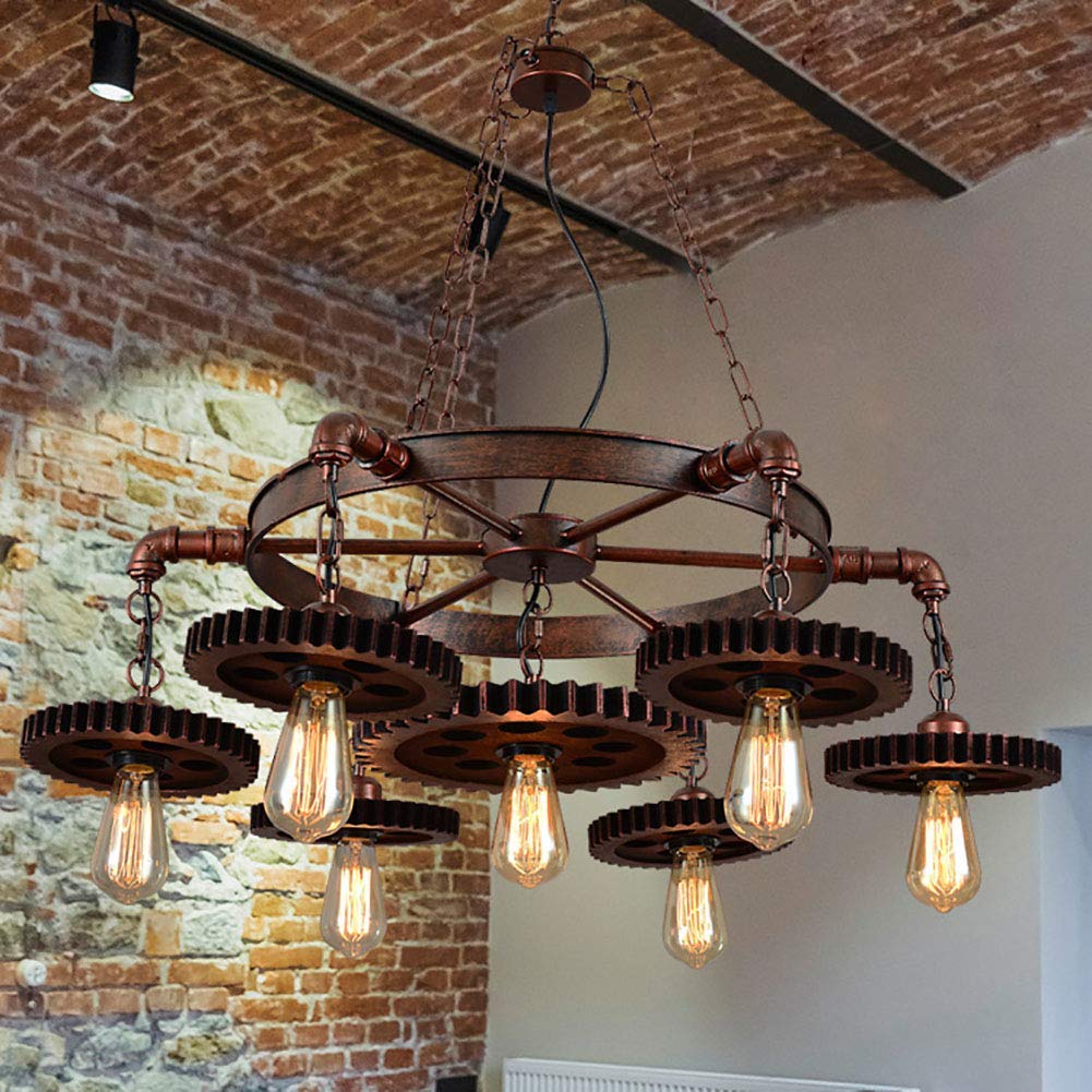 LANDY ランディ NZDY Rustic Industrial 7 Lights Pendant Lighting Fixture